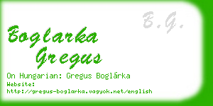 boglarka gregus business card